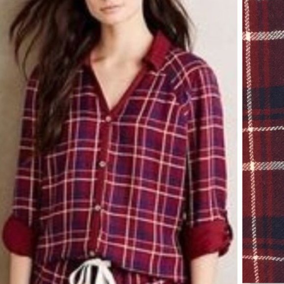 Anthropologie | Plaid Flannel Button-Down - Picture 1 of 9